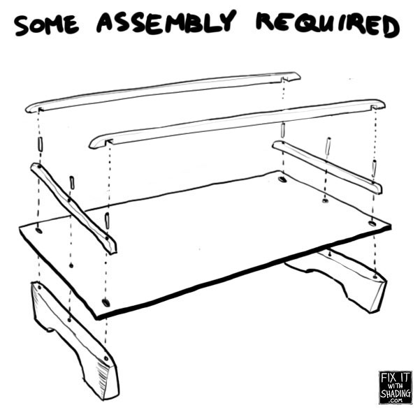 tea tray assembly axo