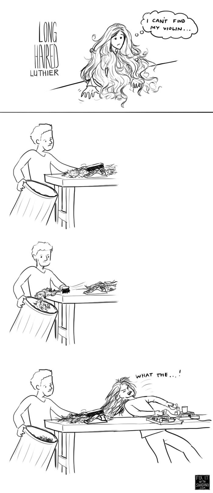 tie back your hair when you woodwork