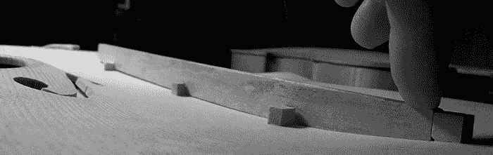 fitting a violin bass bar with tension