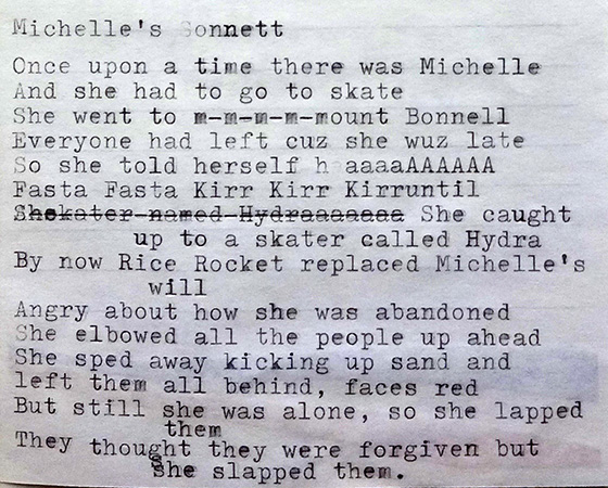 Michelle's sonnet